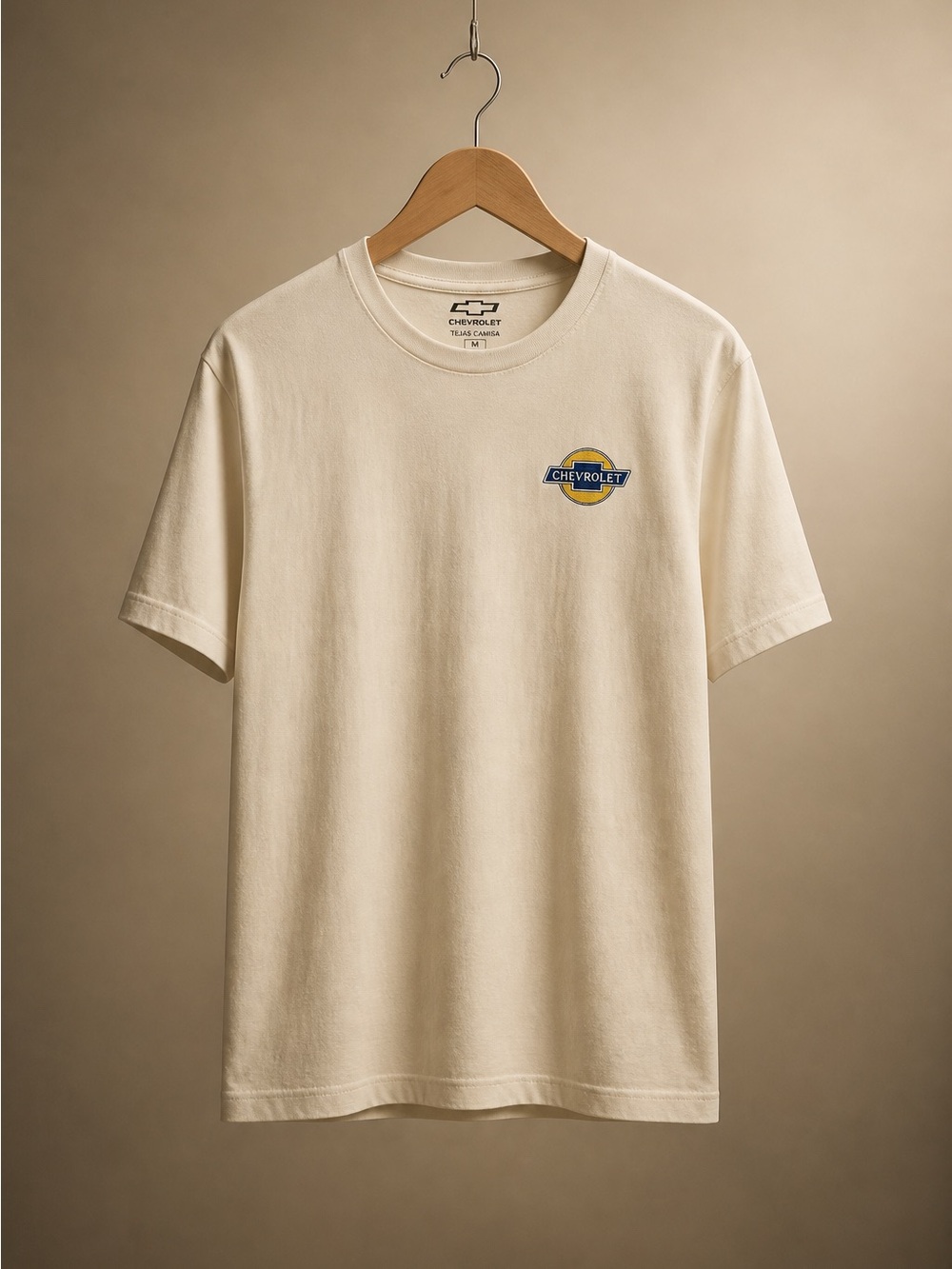 Chevrolet Super Service Men's Cream Logo Short-Sleeve T-Shirt